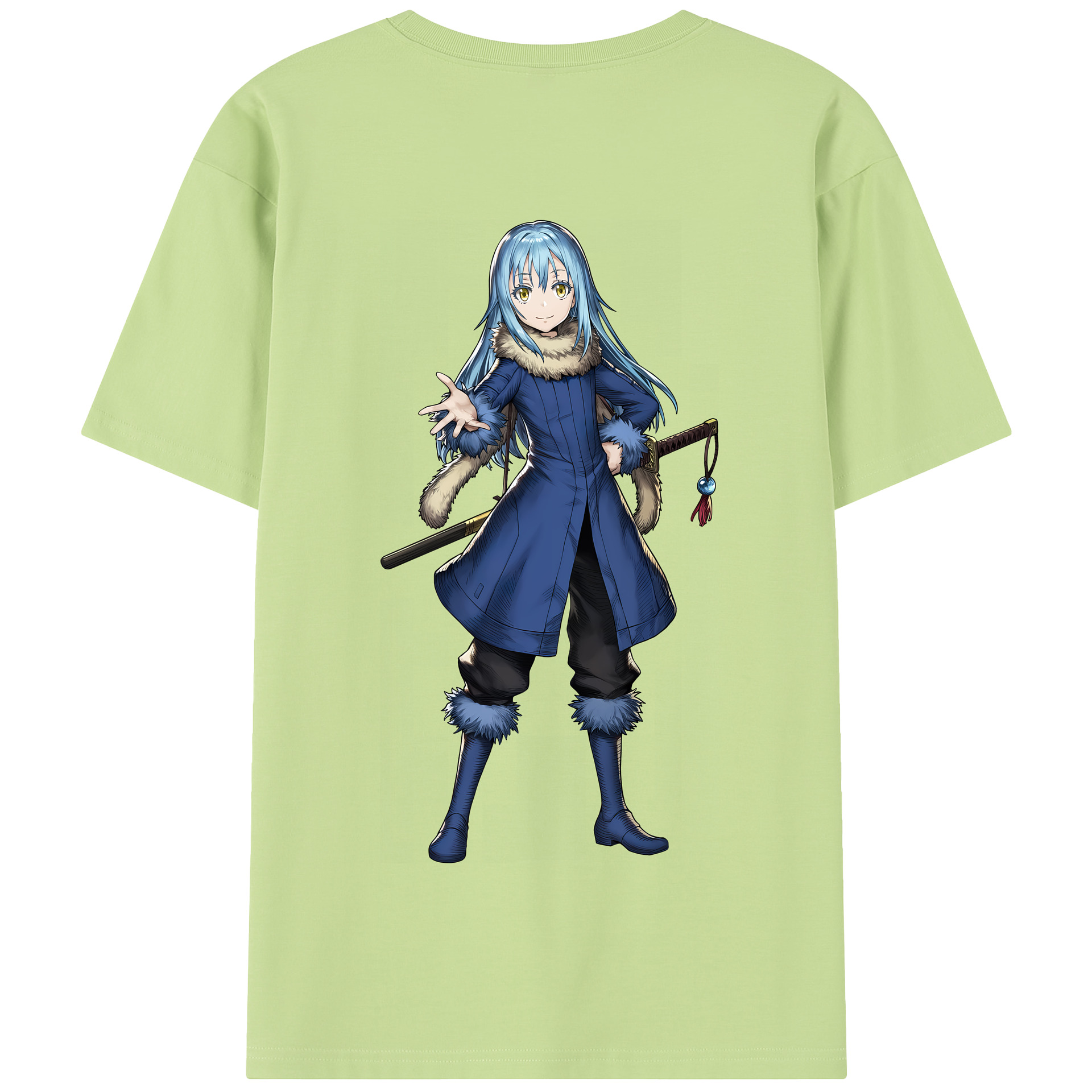（画像用） 転スラ Regarding Reincarnated to Slime 綿100％半袖Tシャツ（背面プリント）